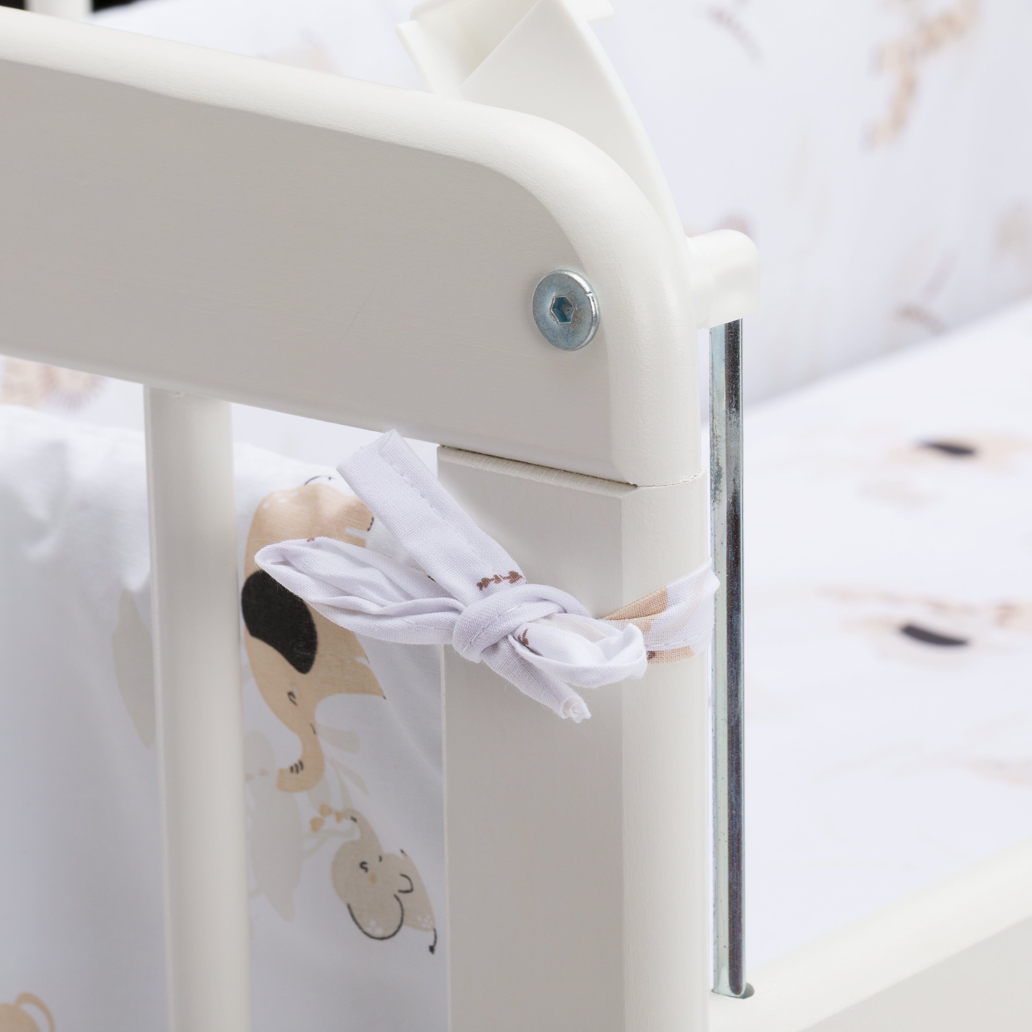 Beistellbett Nino 45x90cm champagner inkl. Bettwäsche-Set Luxe exklusiv