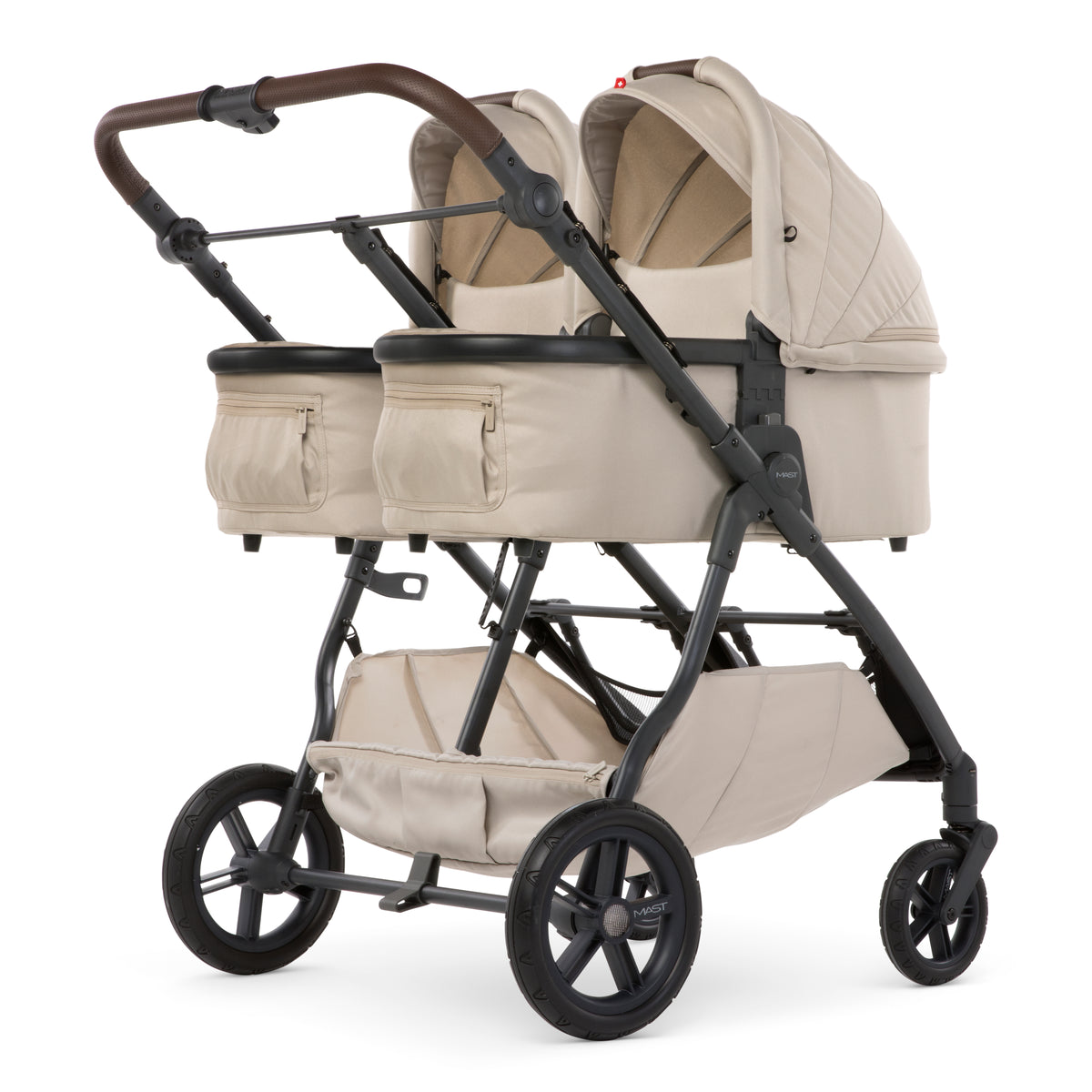 Mast Kinderwagen M.Twin x Zwillingsvariante mit Wannen