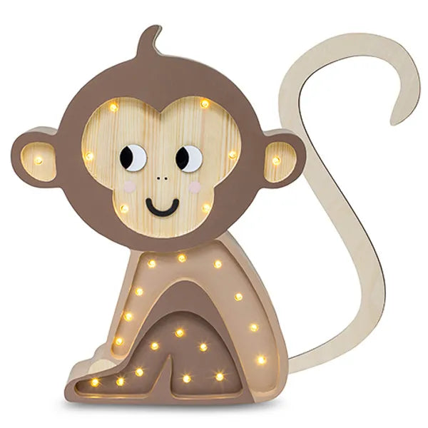 Little Lights Monkey Lamp brown