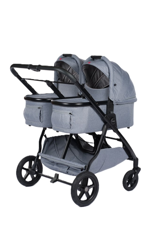 Mast Kinderwagen M.Twin x Zwillingsvariante mit Wannen