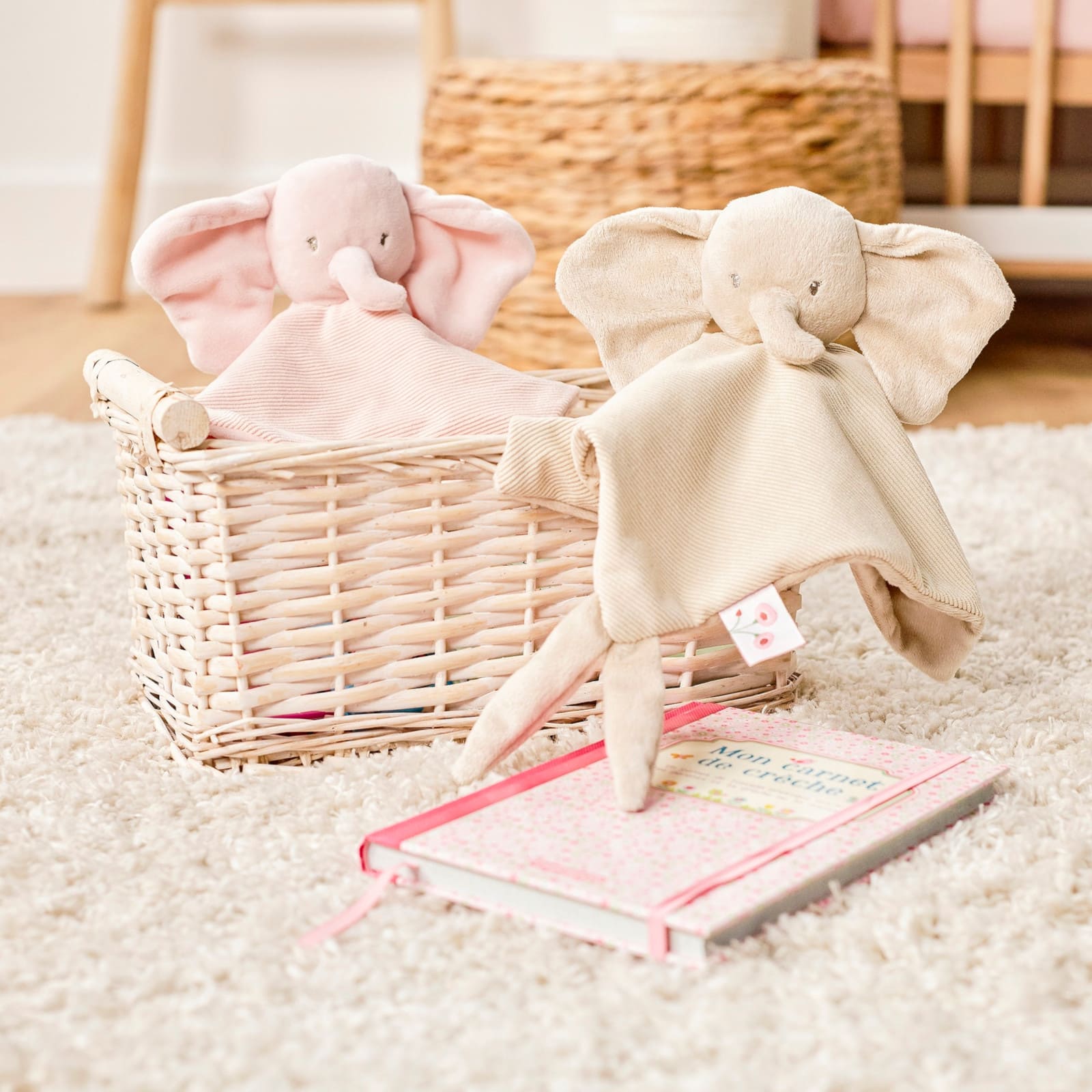 NATTOU Kuscheltuch Elefant Corduroy sand FanFan