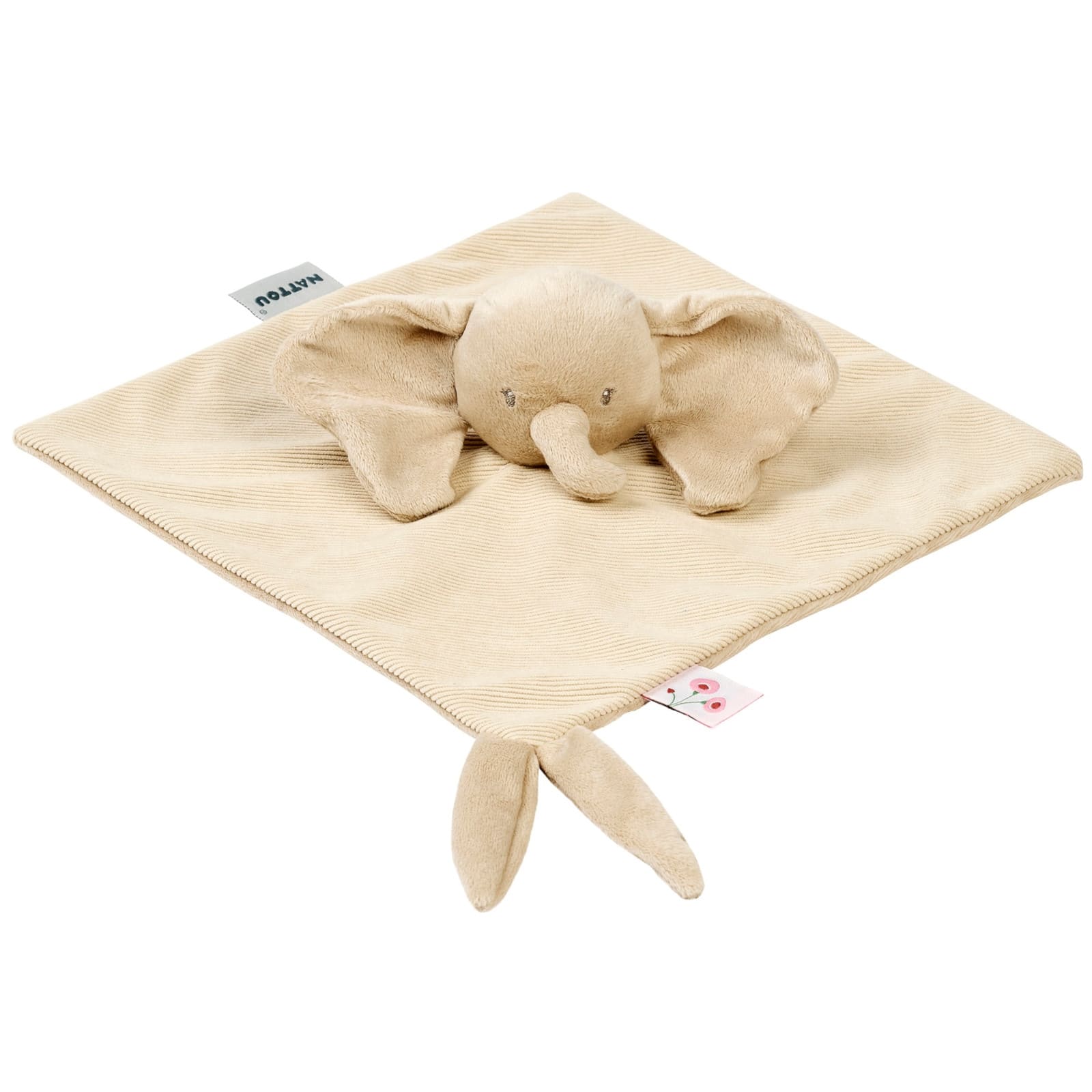 NATTOU Kuscheltuch Elefant Corduroy sand FanFan