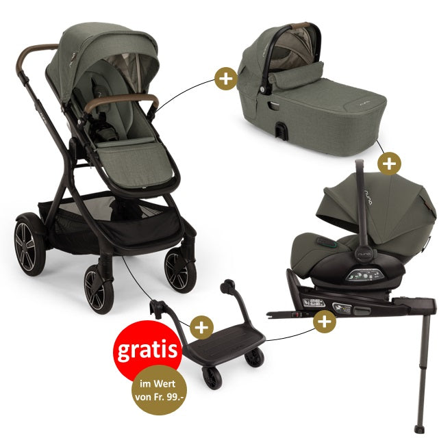 Nuna Demi Next 4in1 Bundle mit Babywanne, Babyschale Arra Next mit Base Next