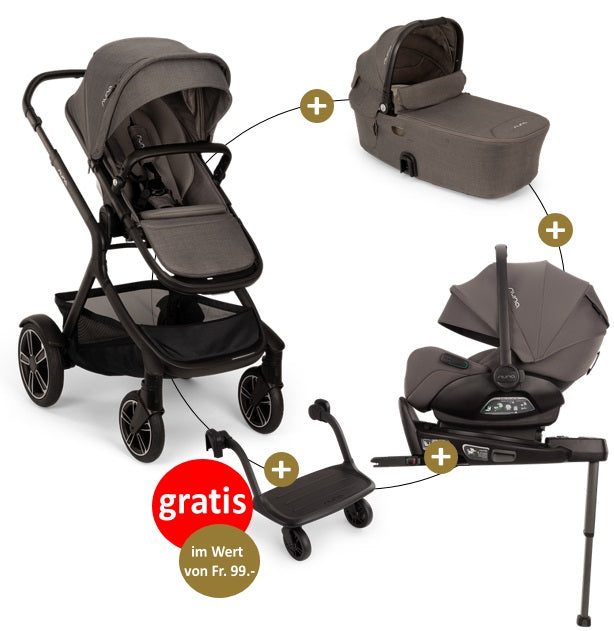 Nuna Demi Next 4in1 Bundle mit Babywanne, Babyschale Arra Next mit Base Next
