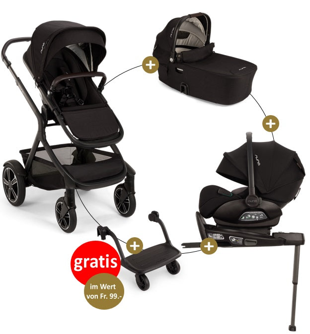 Nuna Demi Next 4in1 Bundle mit Babywanne, Babyschale Arra Next mit Base Next