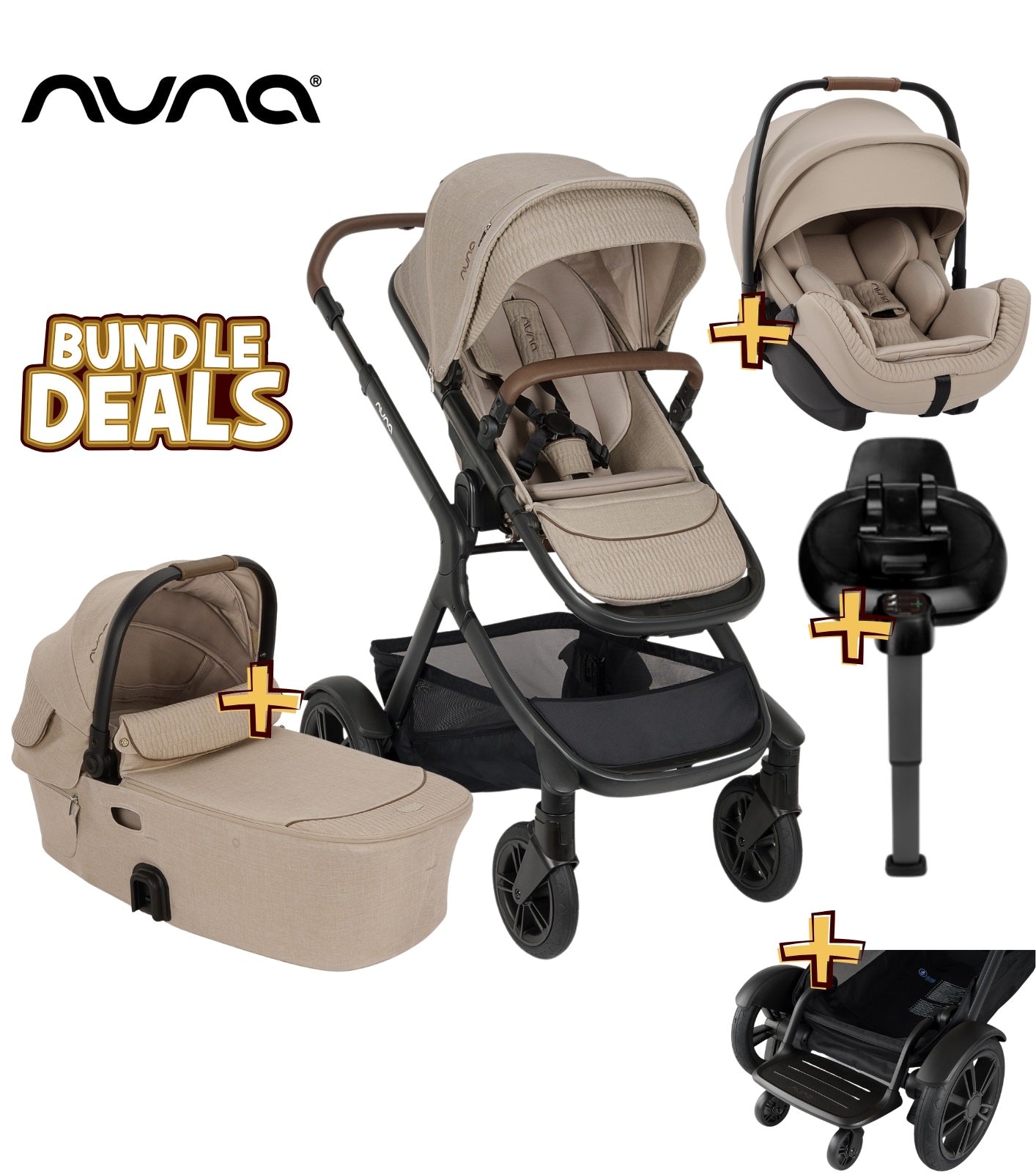Nuna Demi Next 4in1 Bundle cosmopolitan mit Babywanne, Arra Next & Base Next