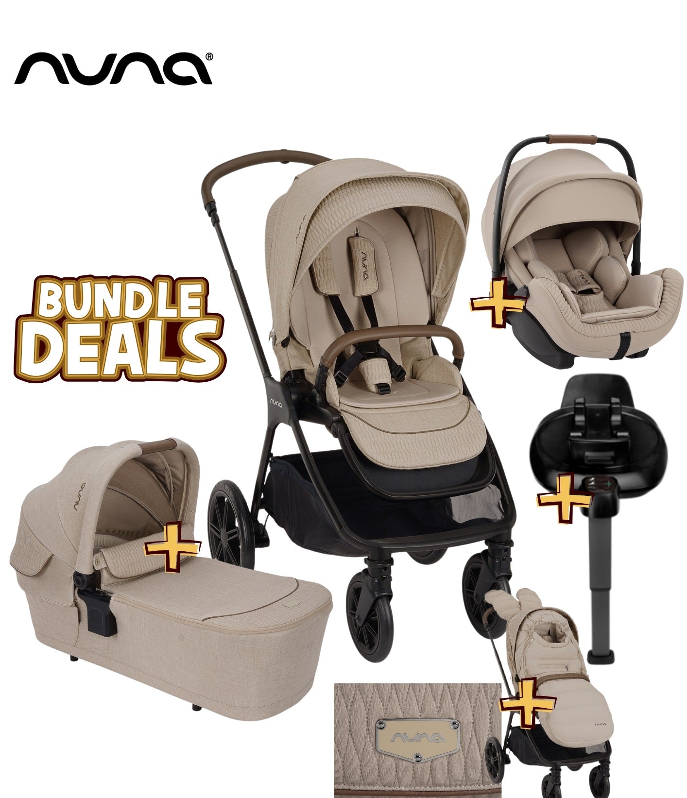 Nuna TRIV LX All in one Set cosmopolitan mit Babyschale Arra flex & Isofix Base 360