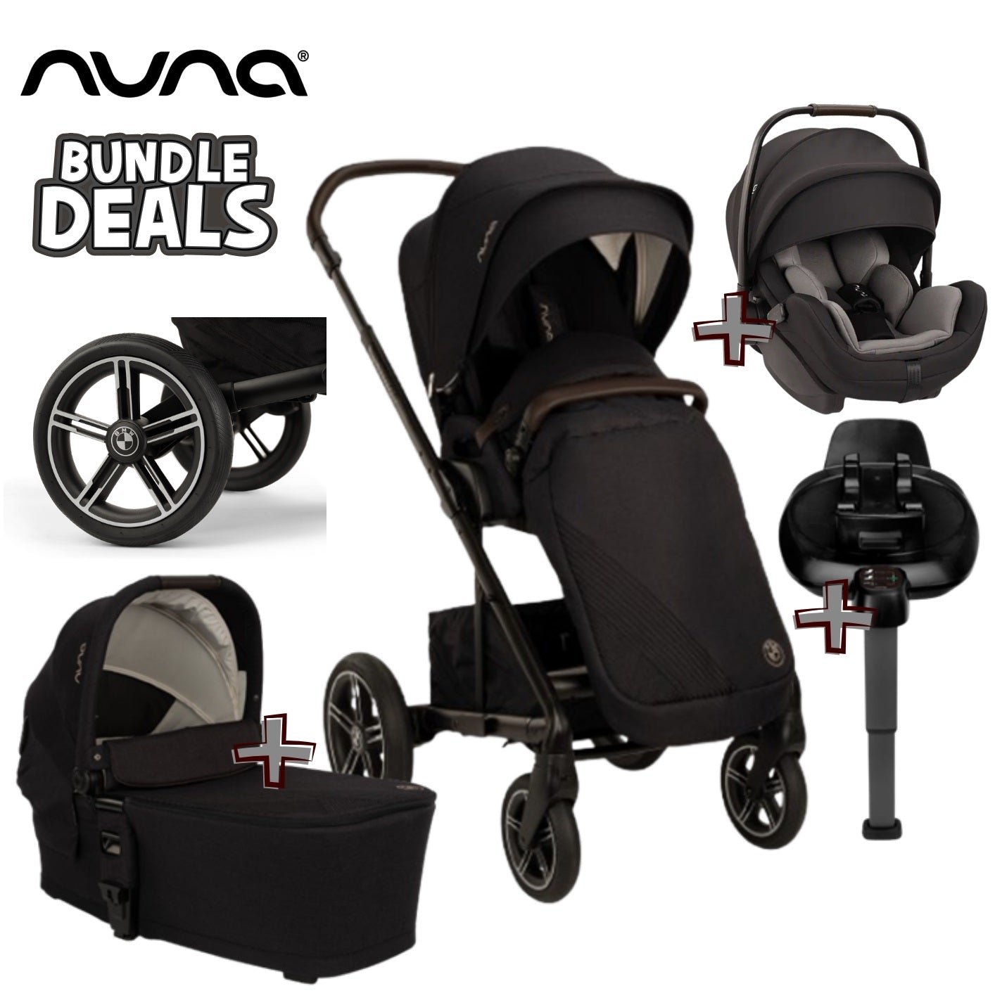 Nuna Mixx next BMW 4in1 Bundle mit Babyschale Arra flex & Base next