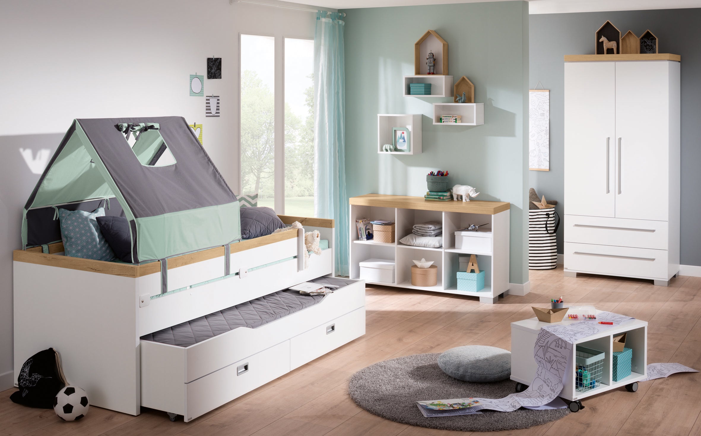 PAIDI KIRA Kleiderschrank 2-türig / 2 Schubkästen