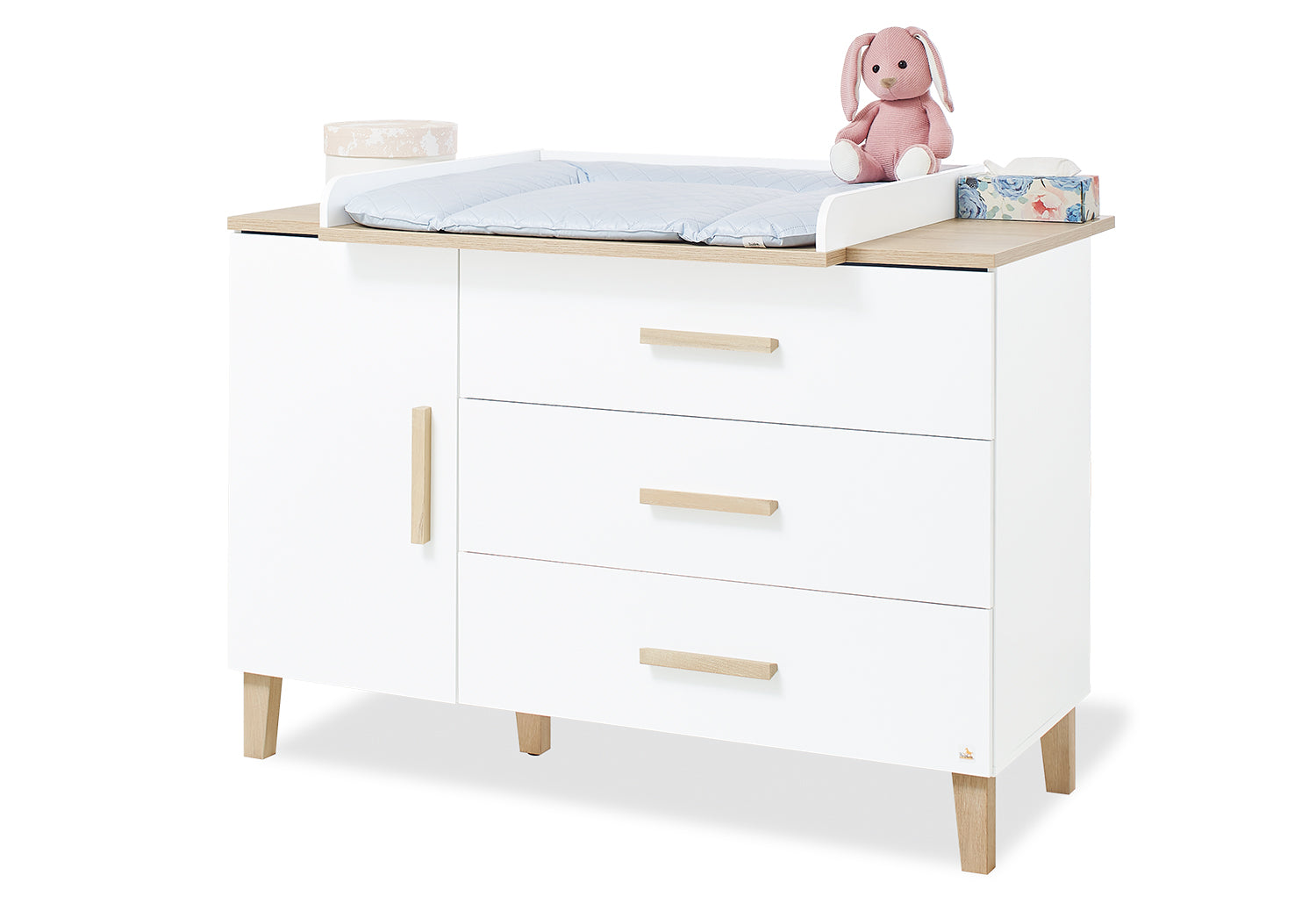 Pinolino Wickelkommode extrabreit inkl. Wickelaufsatz Lumi