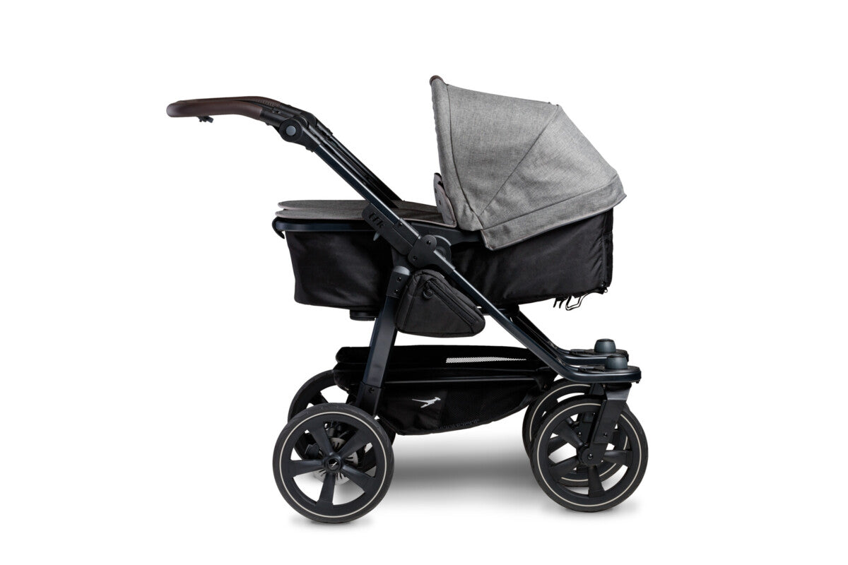 TFK Duo 2 Kombi Kinderwagen Premium Grau mit Lufkammerräder
