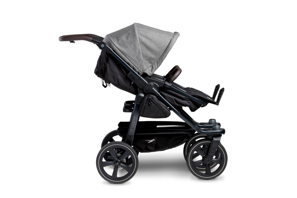 TFK Duo 2 Kombi Kinderwagen Premium Grau mit Lufkammerräder