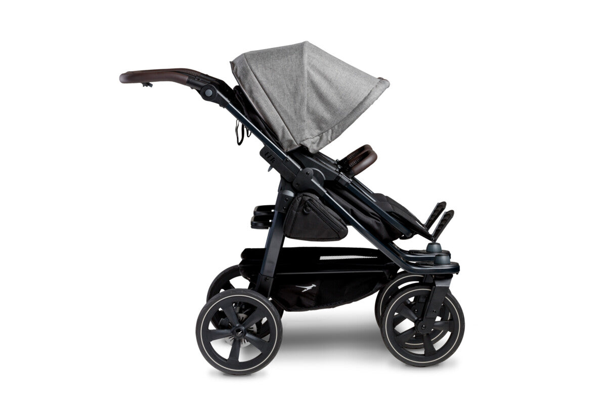 TFK Duo 2 Kombi Kinderwagen Premium Grau mit Lufkammerräder