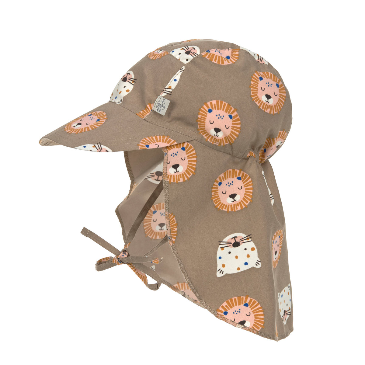 Lässig Sonnenhut Baby (UV Schutz &amp; Nackenschutz) Wildkatzen braun