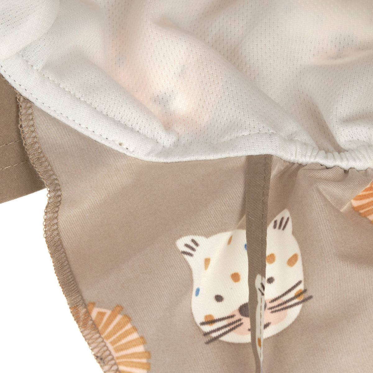 Lässig Sonnenhut Baby (UV Schutz &amp; Nackenschutz) Wildkatzen braun