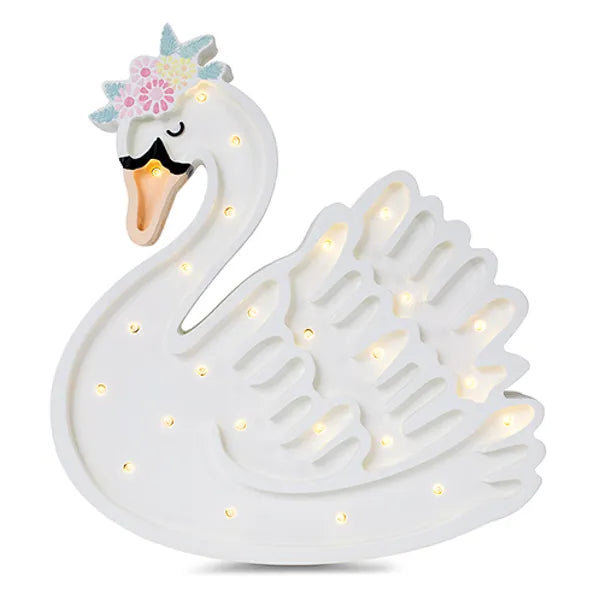 Little Lights Swan Lampe white