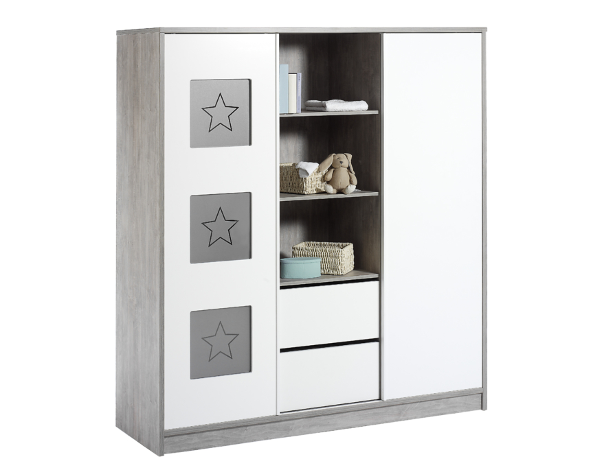 Schardt Eco Star Kleiderschrank 2-türig mit Mittelregal