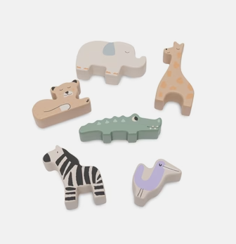 Jollein Formen-Steckspiel aus Holz Jungle Jambo