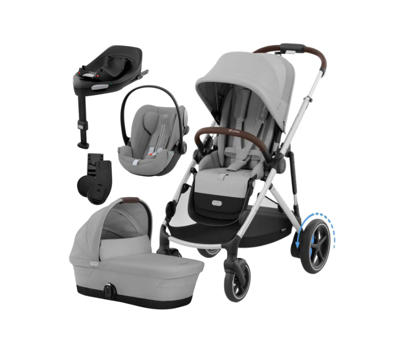 Cybex e-Gazelle S Kombikinderwagen 4in 1 Stone Grey