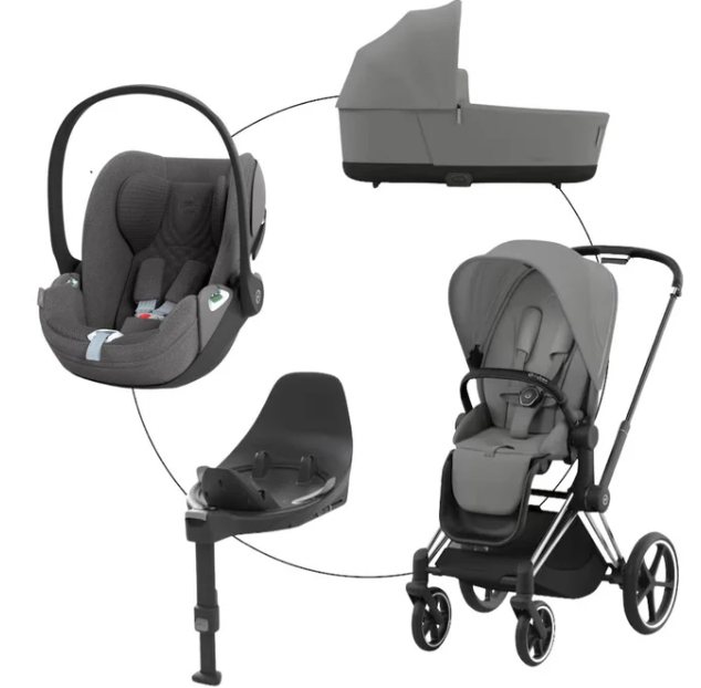 Cybex Platinum Priam Kombikinderwagen 4in 1 Chrome Black