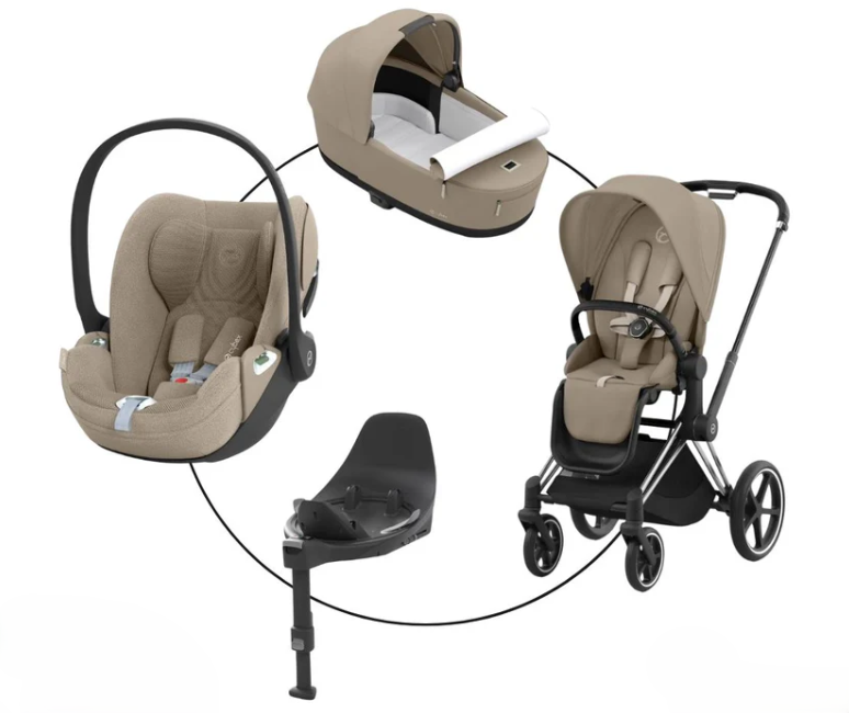 Cybex Platinum Priam Kombikinderwagen 4in 1 Chrome Black