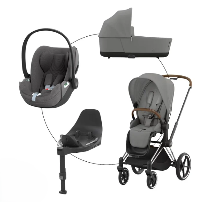 Cybex Platinum Priam Kombikinderwagen 4in 1 Chrome Brown