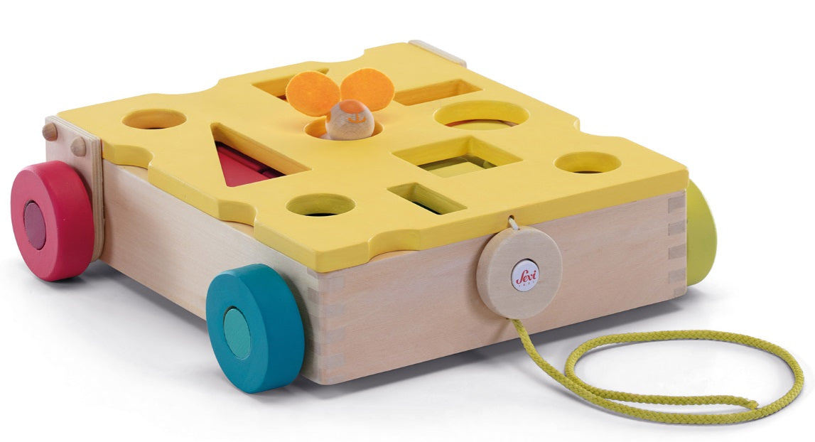 Sevi Baukasten- Nachziehwagen Maus