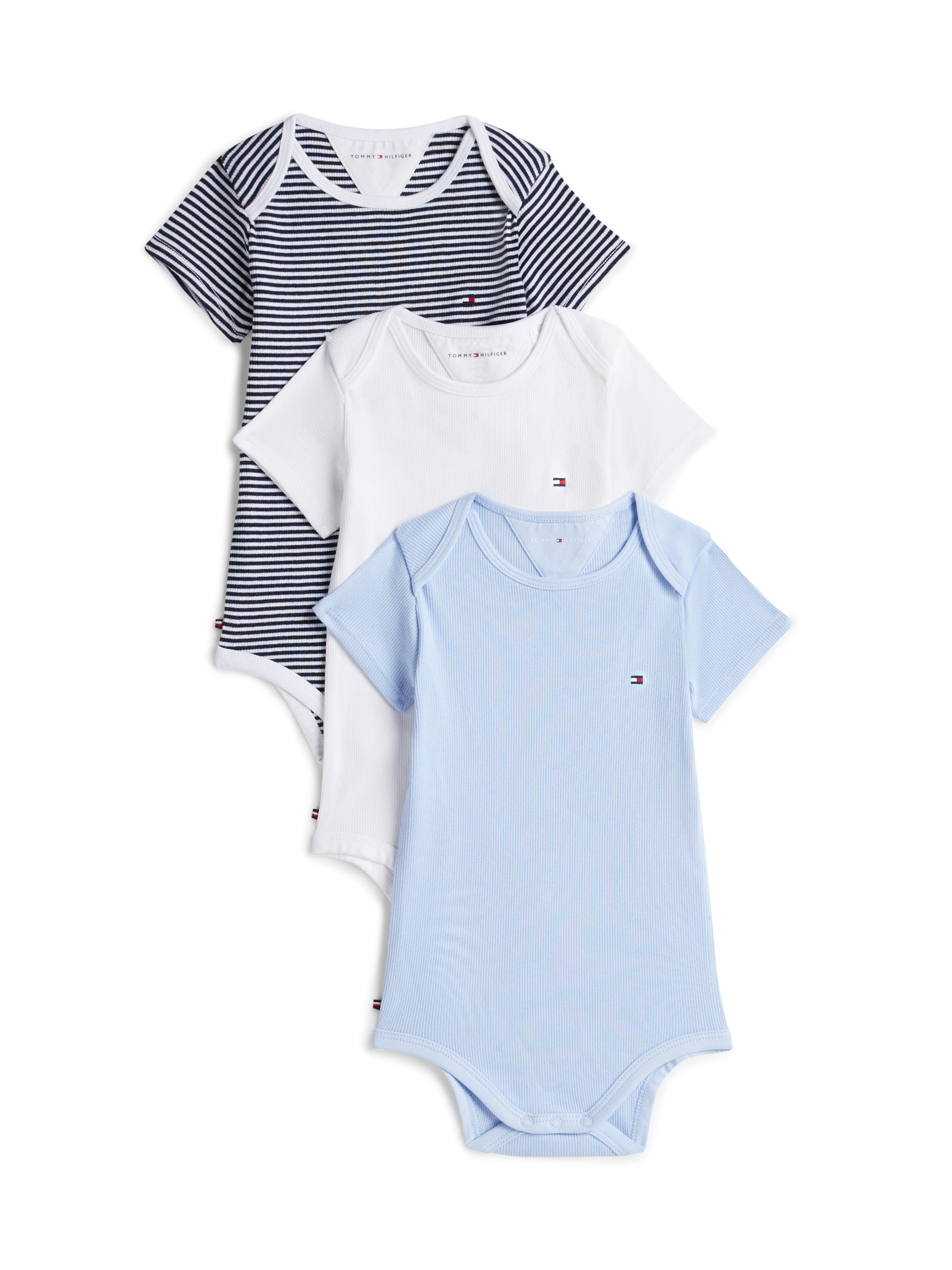 Tommy Hilfiger Body 3er Pack RIB Dark Night Navy Stripes