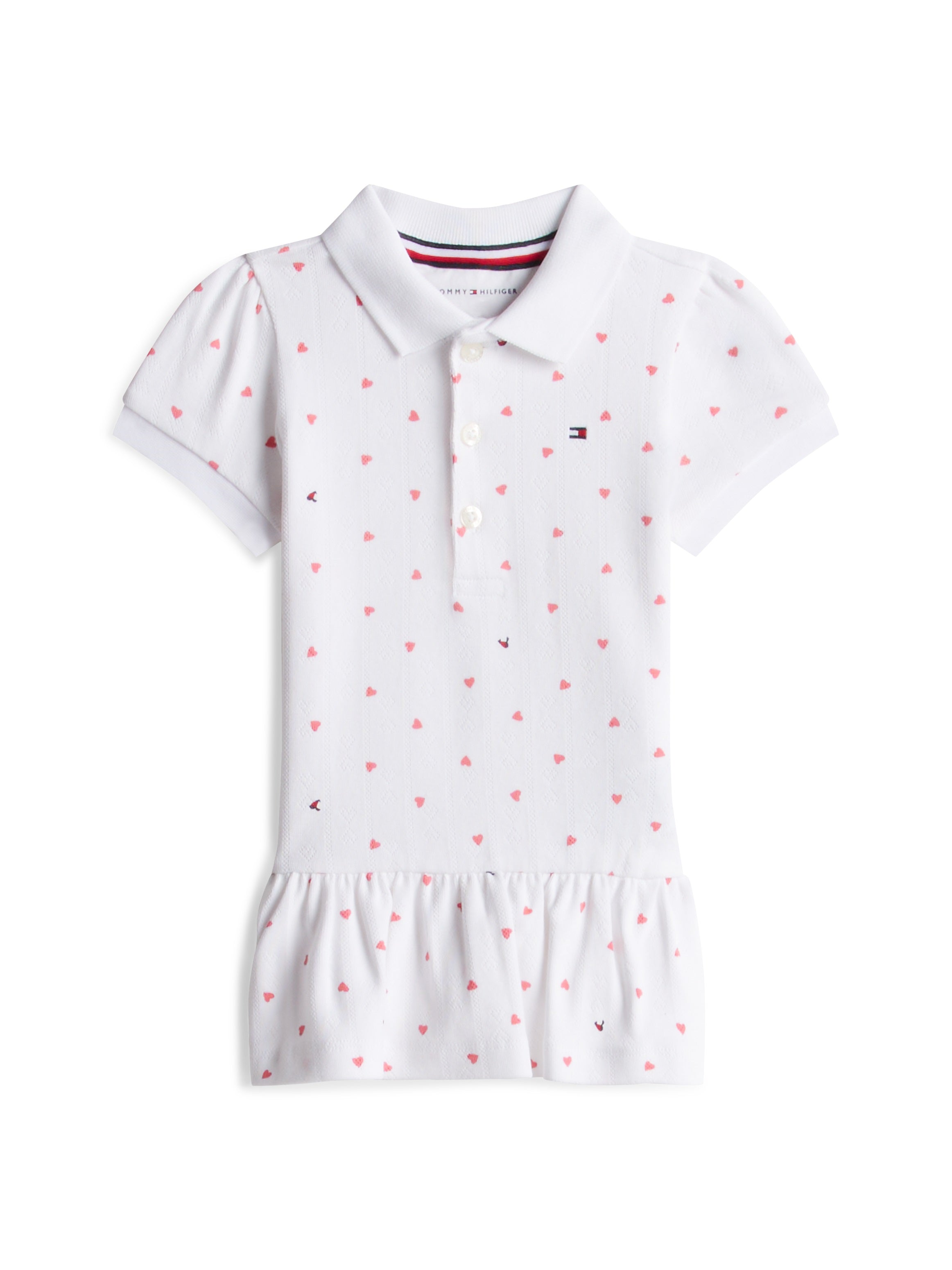 Tommy Hilfiger Polokleid Hearts White Allover Print