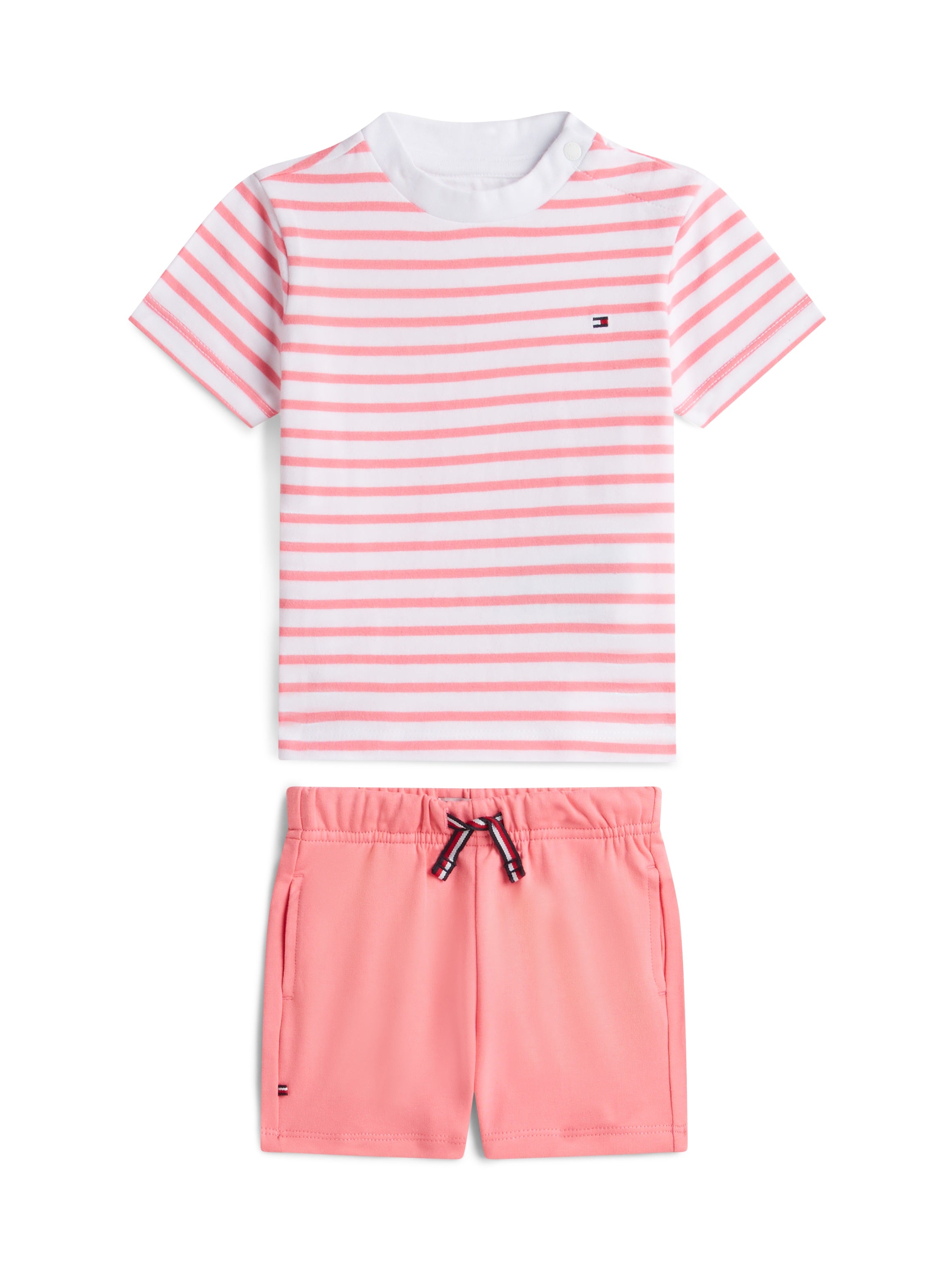 Tommy Hilfiger Short Set 2tlg Stripe Tee Tropical Blush