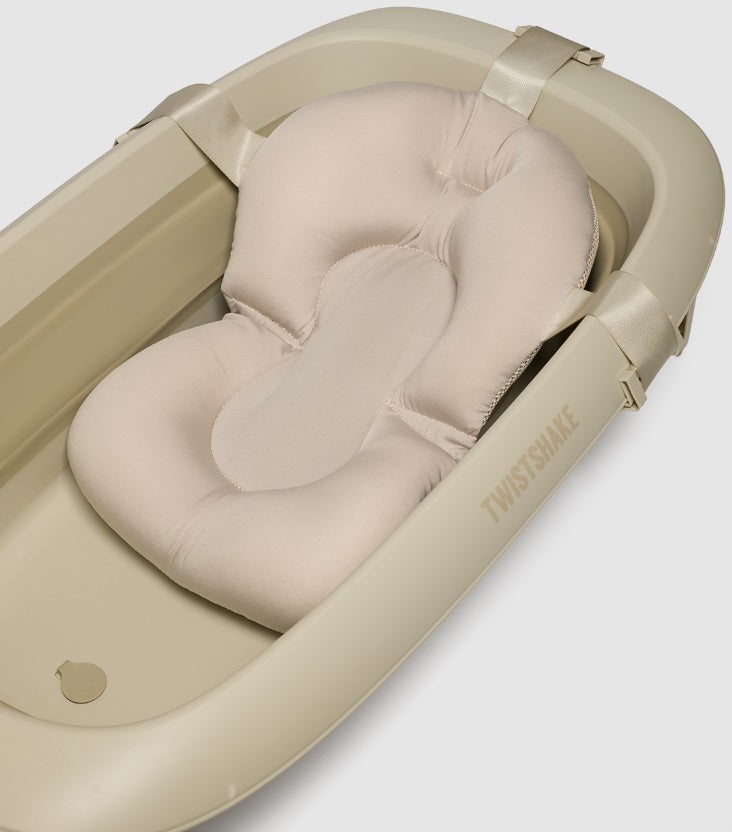Twistshake Badewannen - Set mit Kissen und Badebrause beige