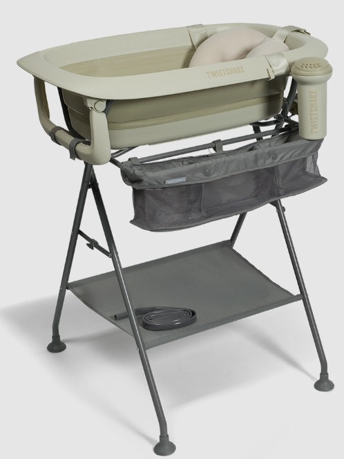 Twistshake Badewannen - Set mit Kissen und Badebrause beige