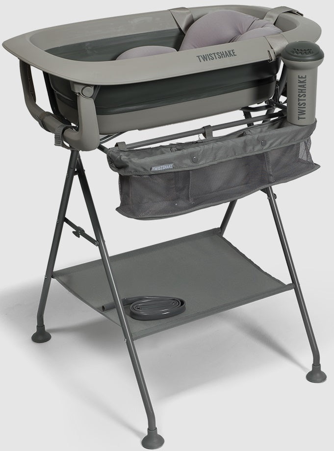 Twistshake Badewannen - Set mit Kissen und Badebrause grey