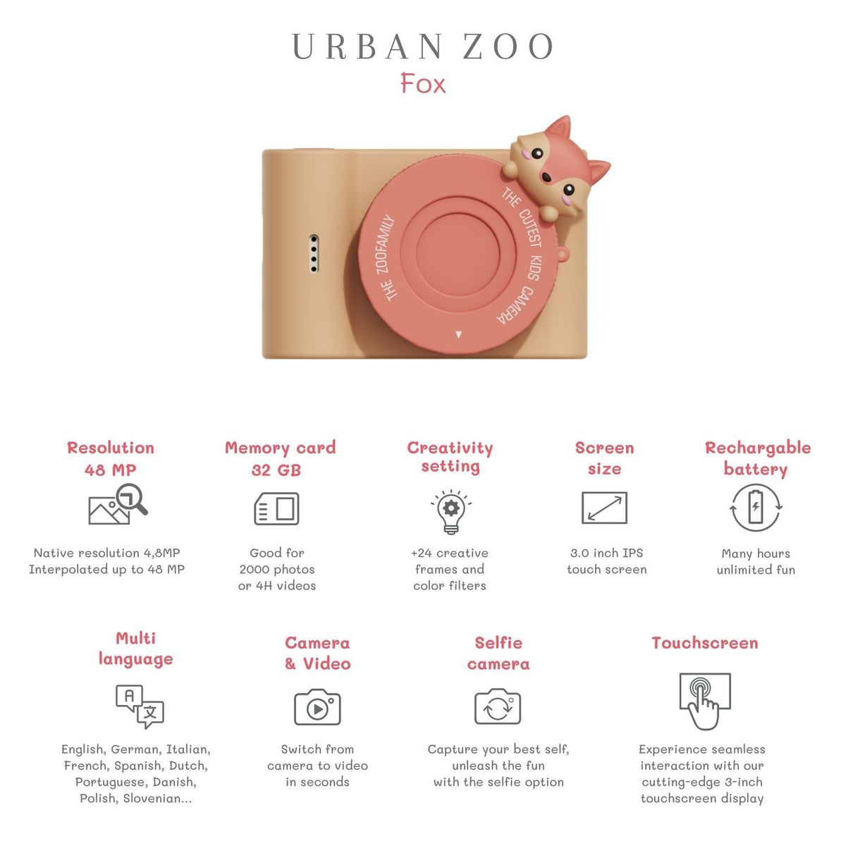 The Zoofamily Kinderkamera C5 - Fuchs