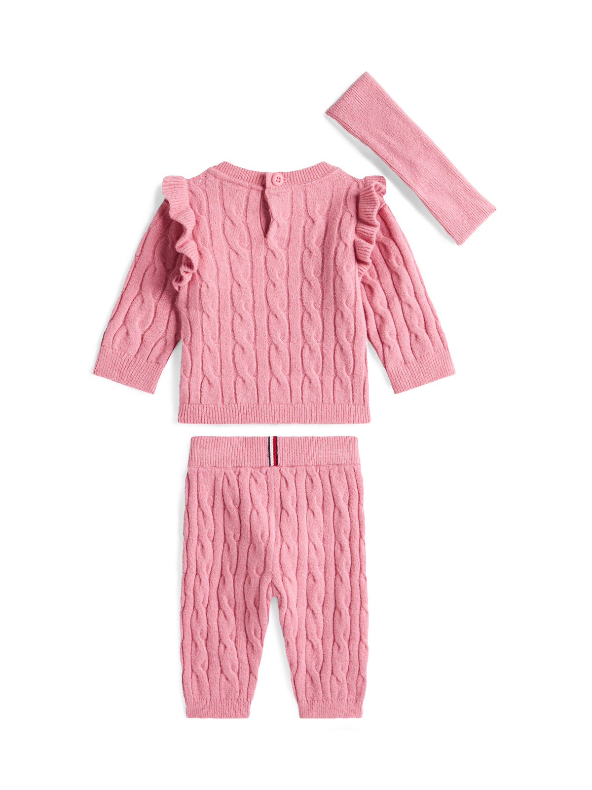 Tommy Hilfiger Kids Zopfstrick Set 3 tlg. Pink
