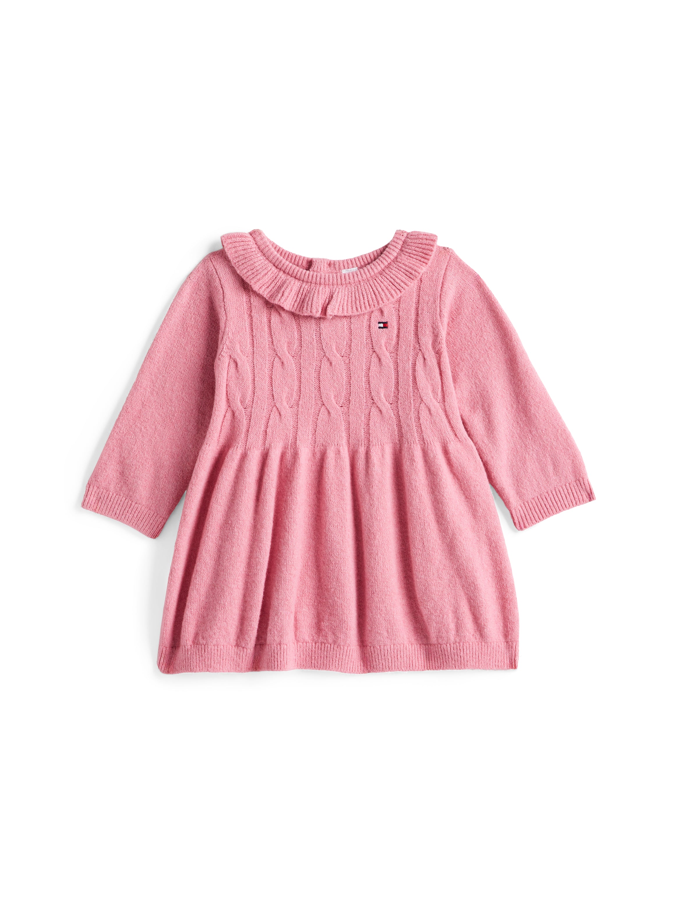 Tommy Hilfiger Kids Zopfstrickkleid Pink