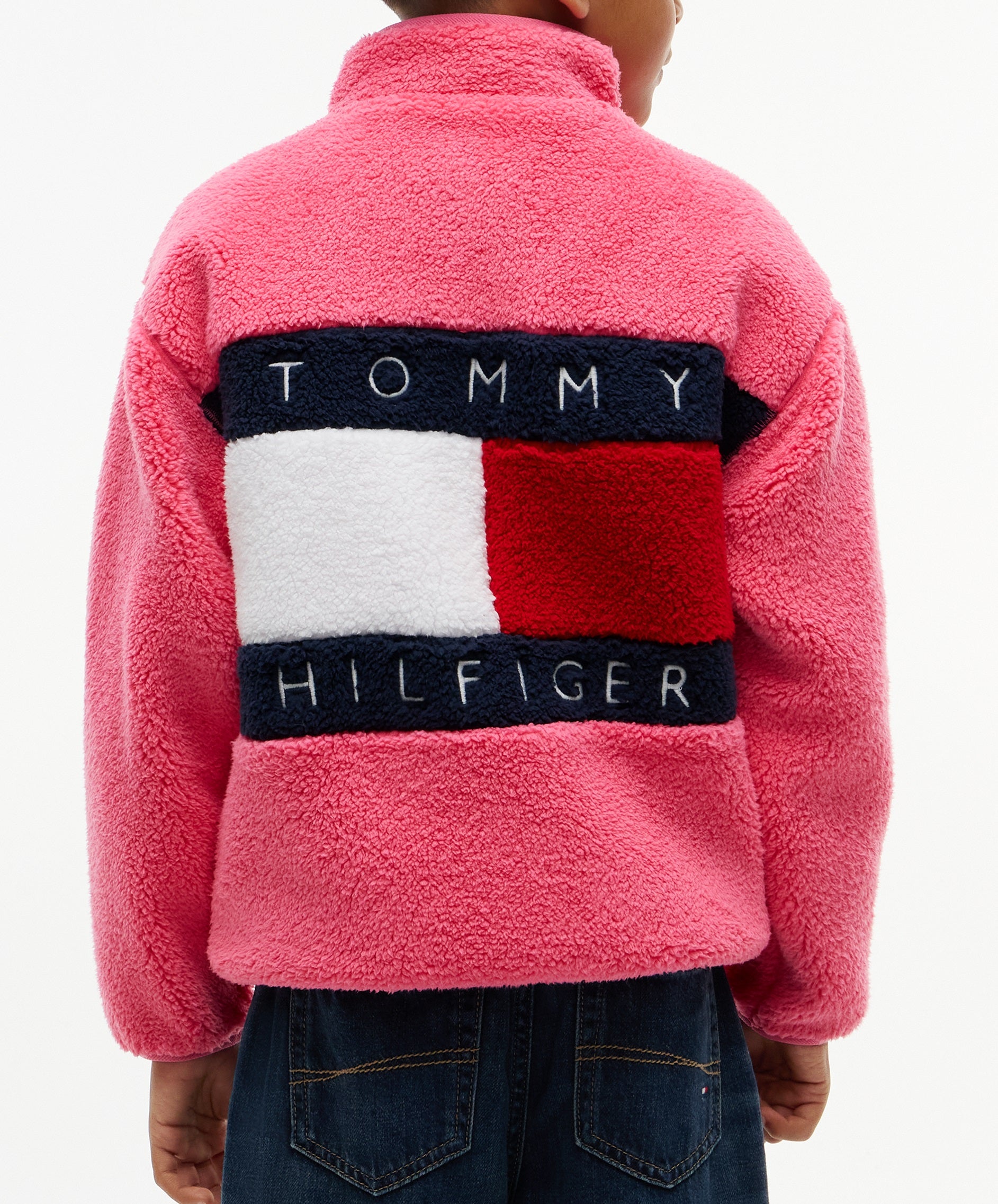 Tommy Hilfiger Flag Full Zip Jacke - Exotic Pink