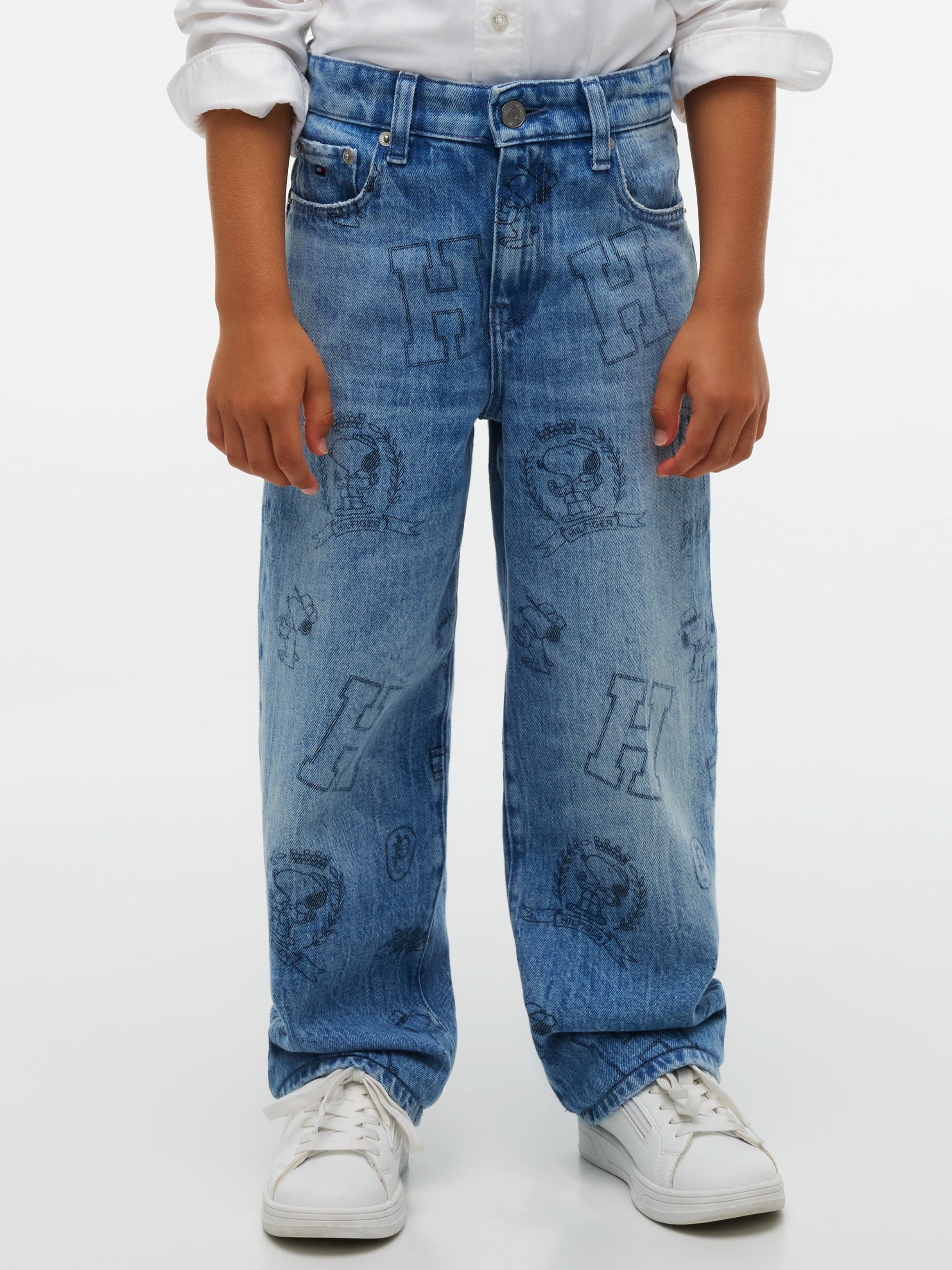 Tommy Hilfiger Peanuts Baggy Jeans - Denim Light snoopy