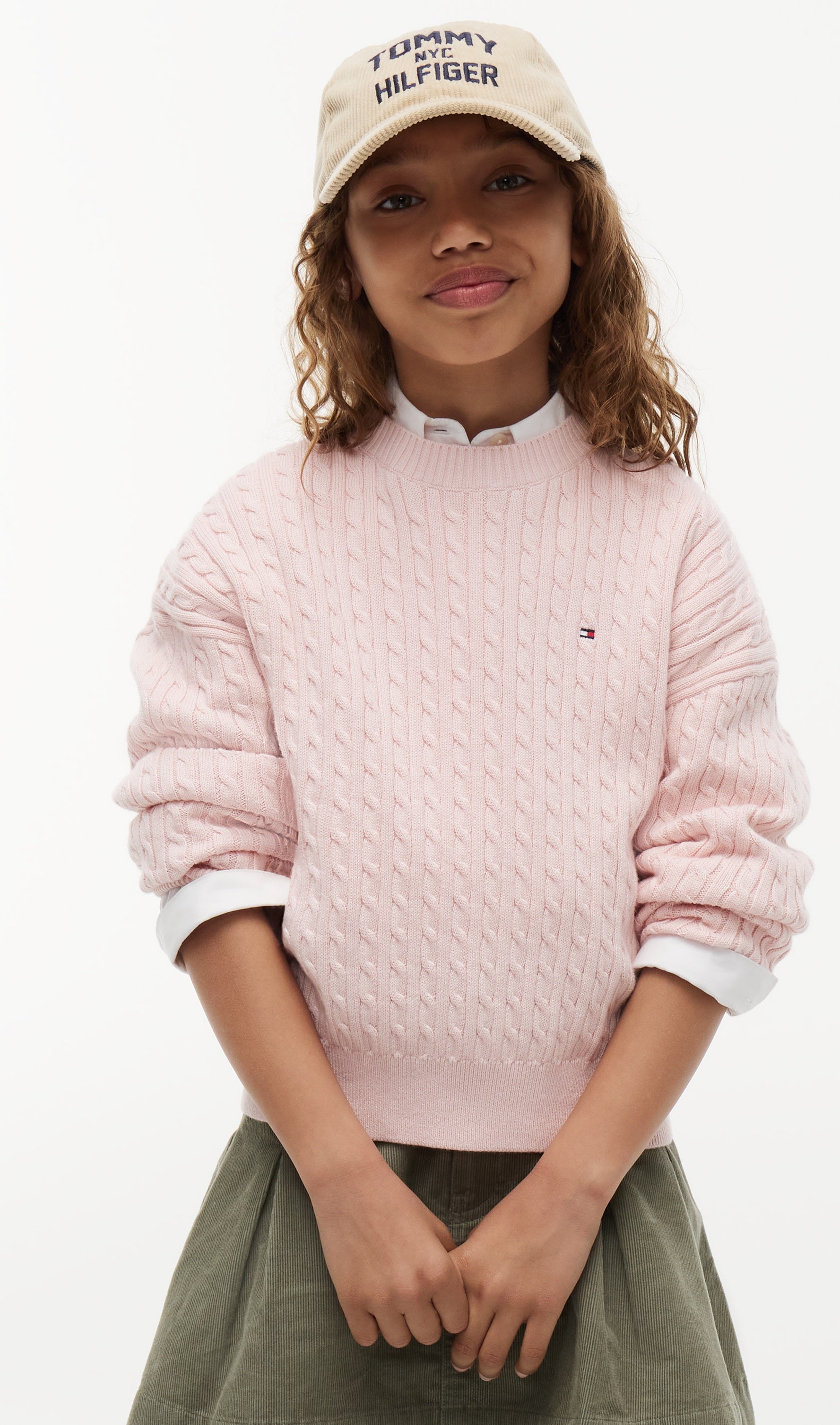Tommy Hilfiger Cable Sweater - Whimsy Pink