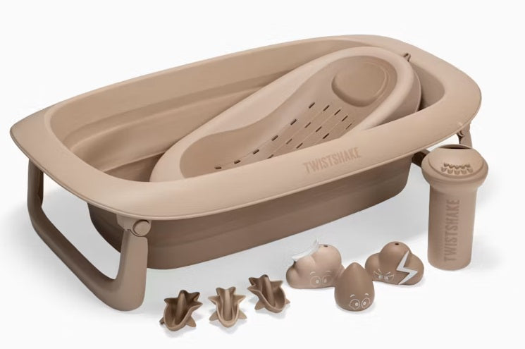 Twistshake Badewannenset Lux Mocha 10-teilig mit Badewannständer *Promo*
