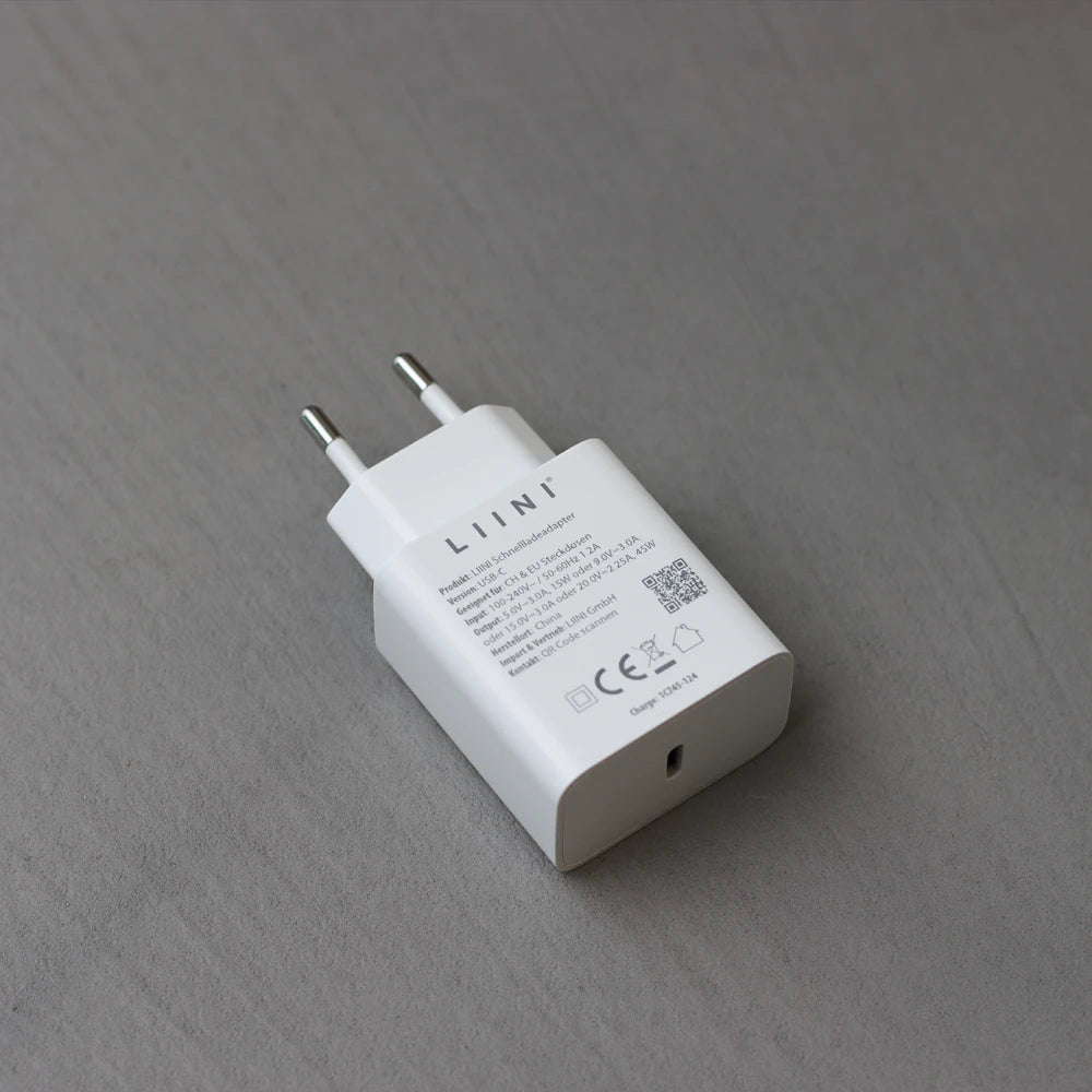 LIINI® Schnellladeadapter USB-C weiss 45W