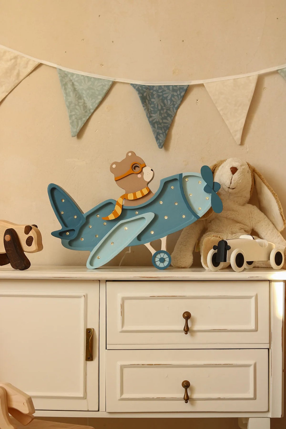 Little Lights Vintage Aircraft Lamp blue