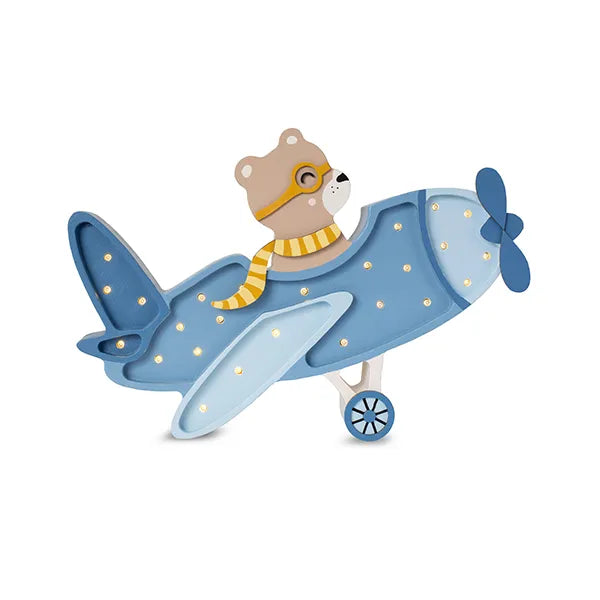 Little Lights Vintage Aircraft Lamp blue