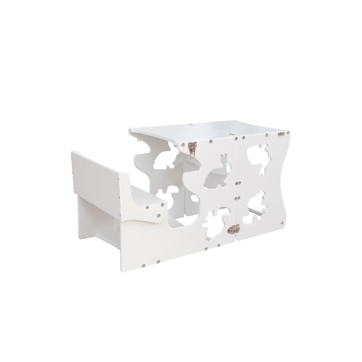 WOODANDHEARTS Lernturm Tiere weiss