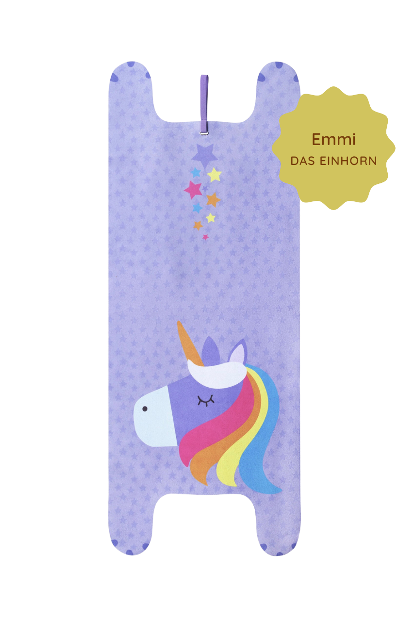 YOGITIER Kinder Yogamatte Emmi das Einhorn