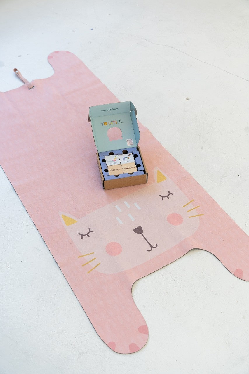 YOGITIER Kinder Yogamatte Kimi die Katze