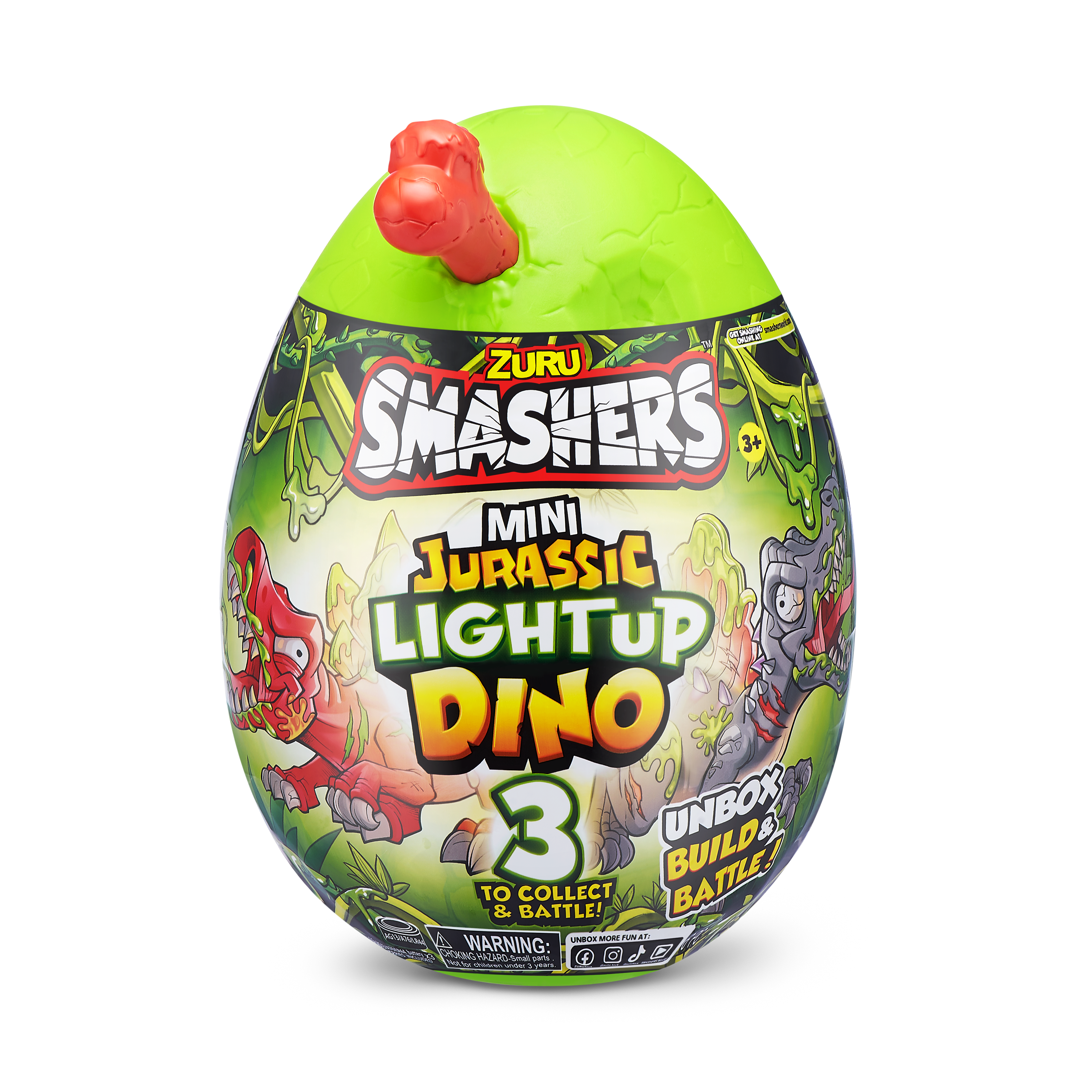 PAKA SMASHERS Jurassic Mini Light-Up Dino S1 PDQ