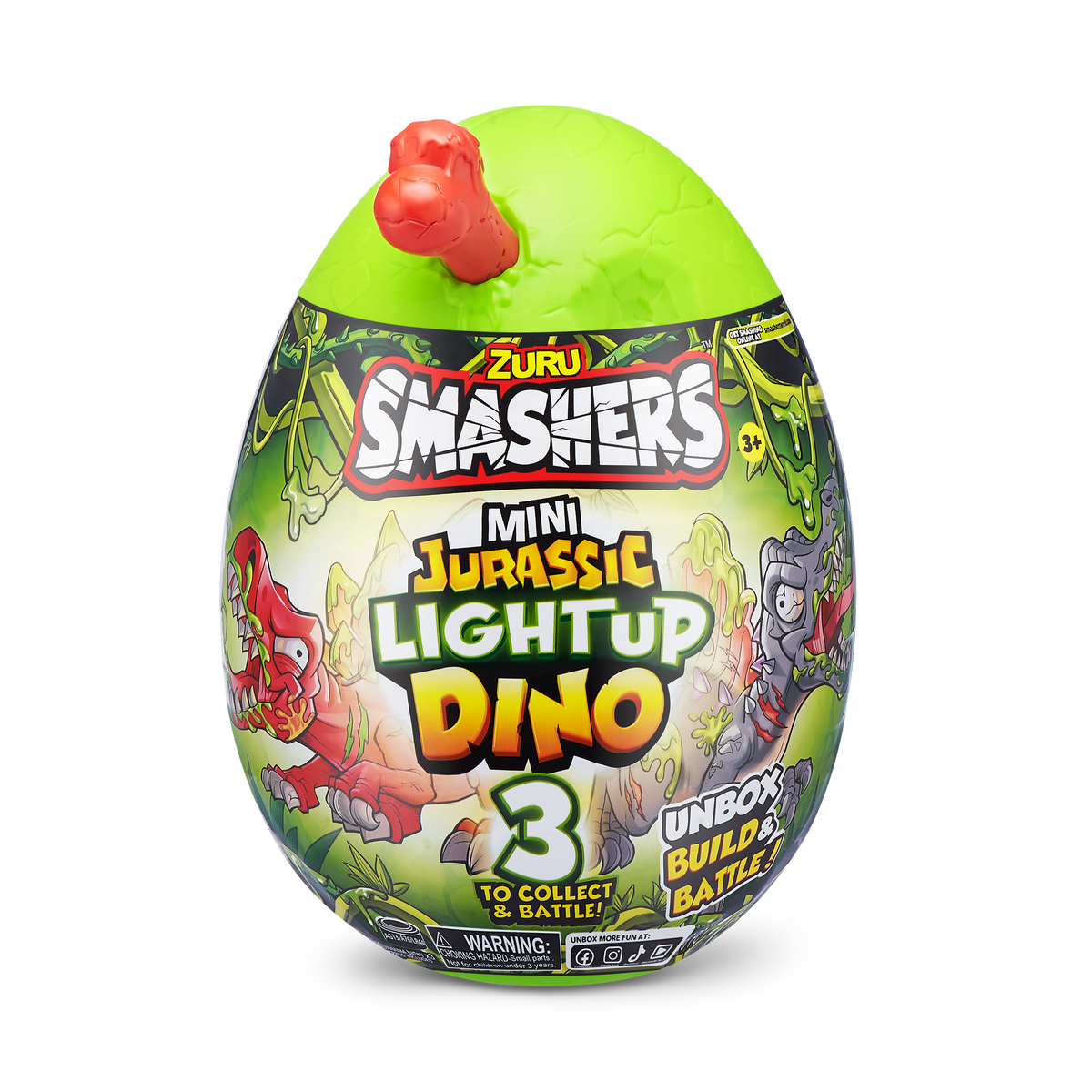 PAKA SMASHERS Jurassic Mini Light-Up Dino S1 PDQ