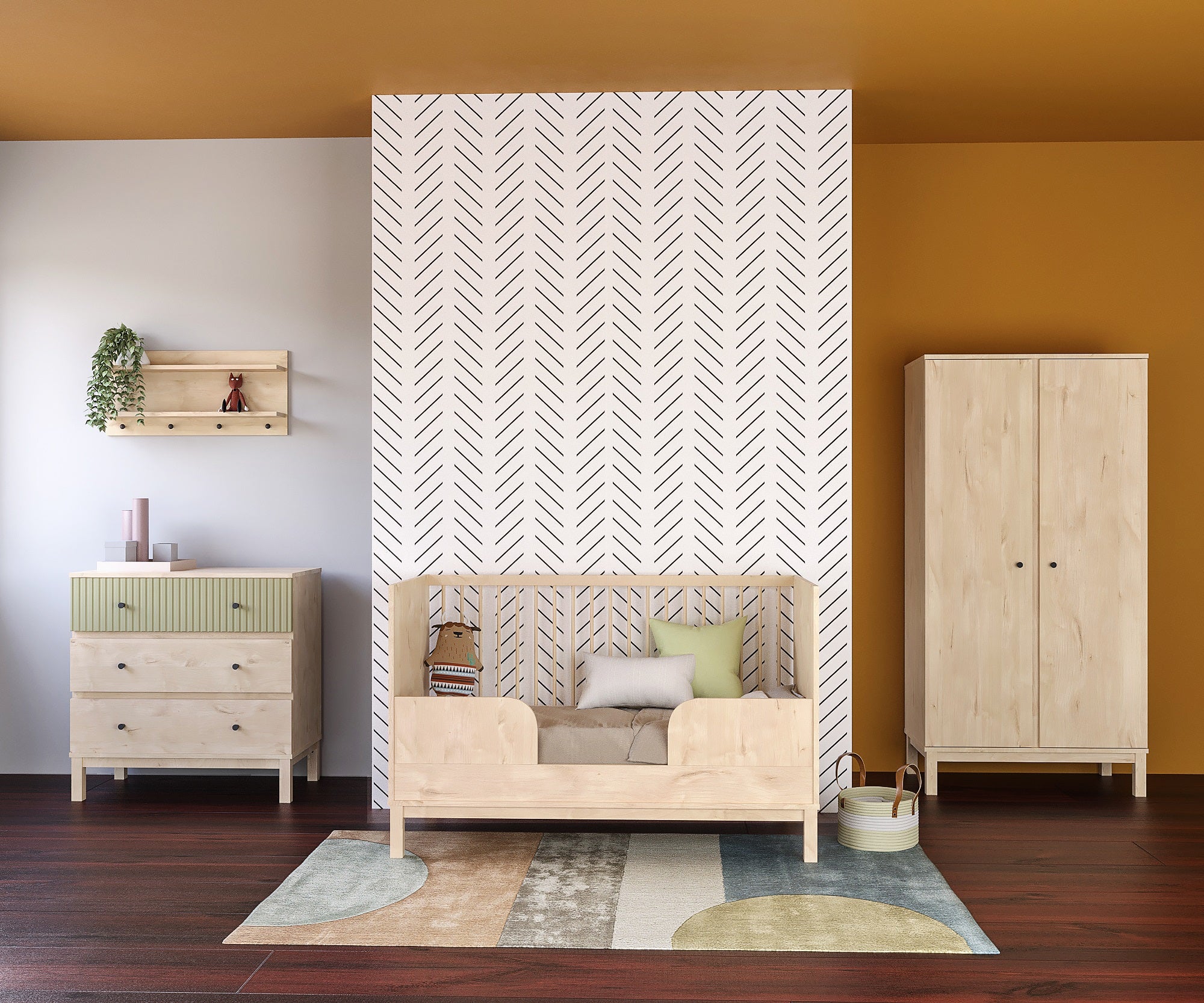 Anton Kinderzimmer white & Oak