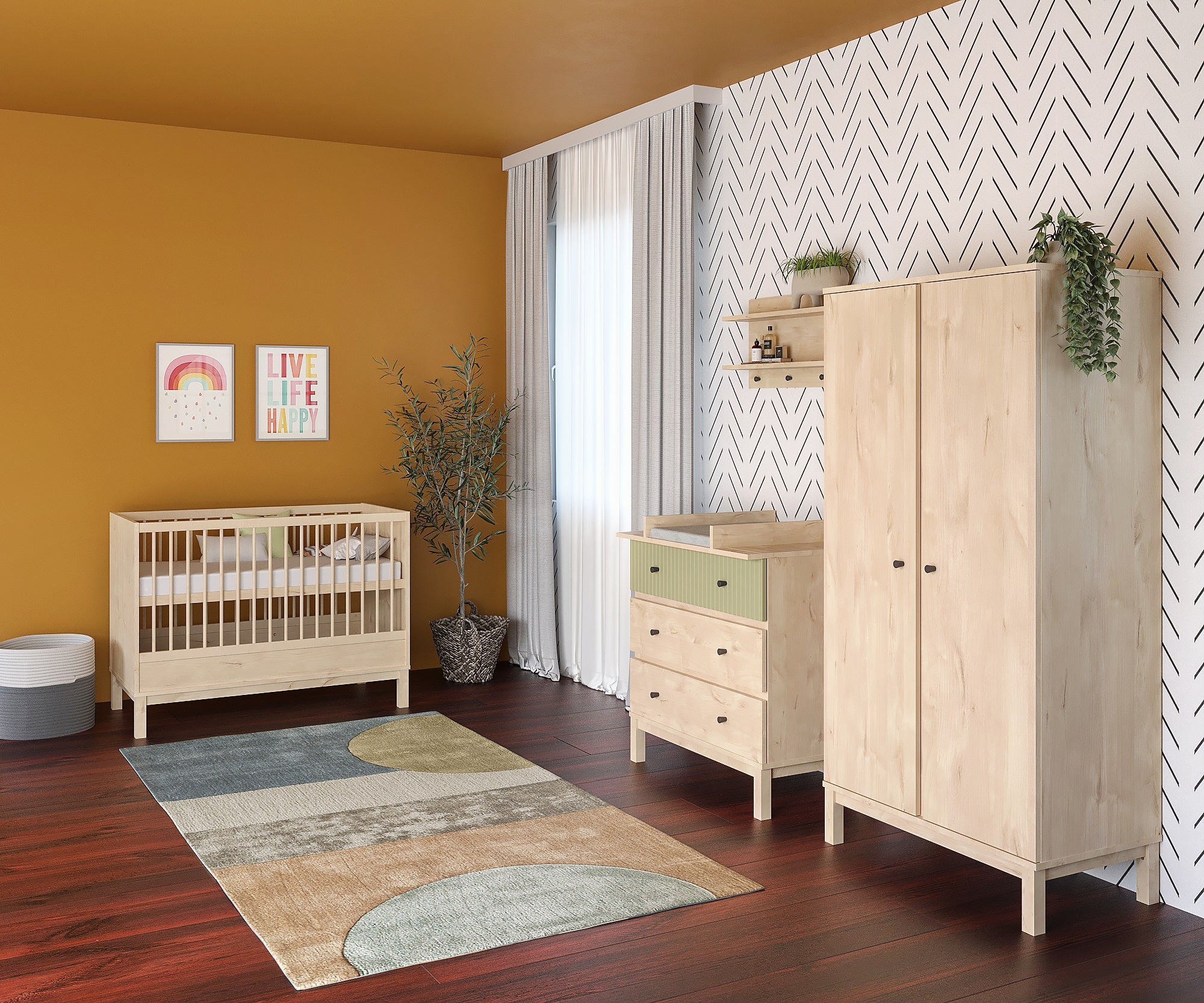 Anton Kinderzimmer white & Oak